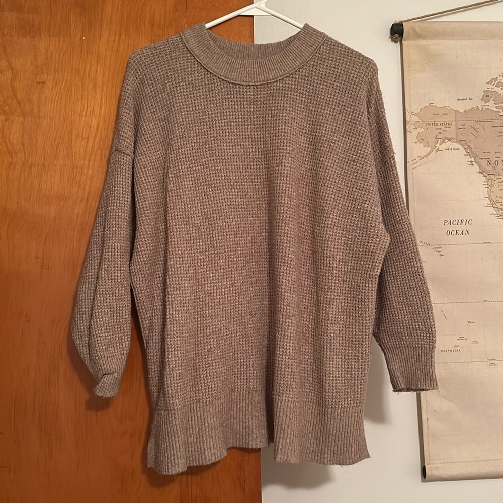 Oversized Waffle Knit Sweater